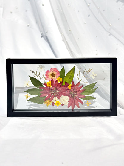 pressed flowers in frame